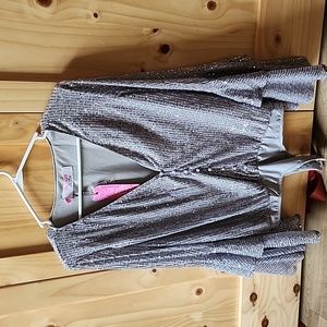 Sequin Bell Sleeve bodysuit